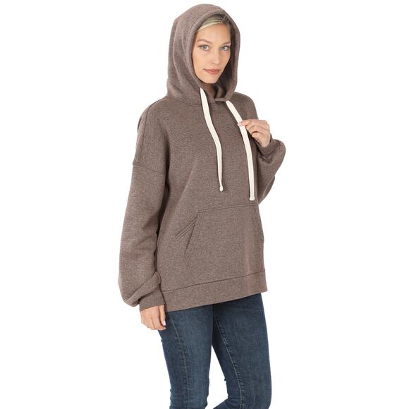 Melange Velboa hoodie & jogger Pants set (Mocha)- Medium - Picture 4 of 6